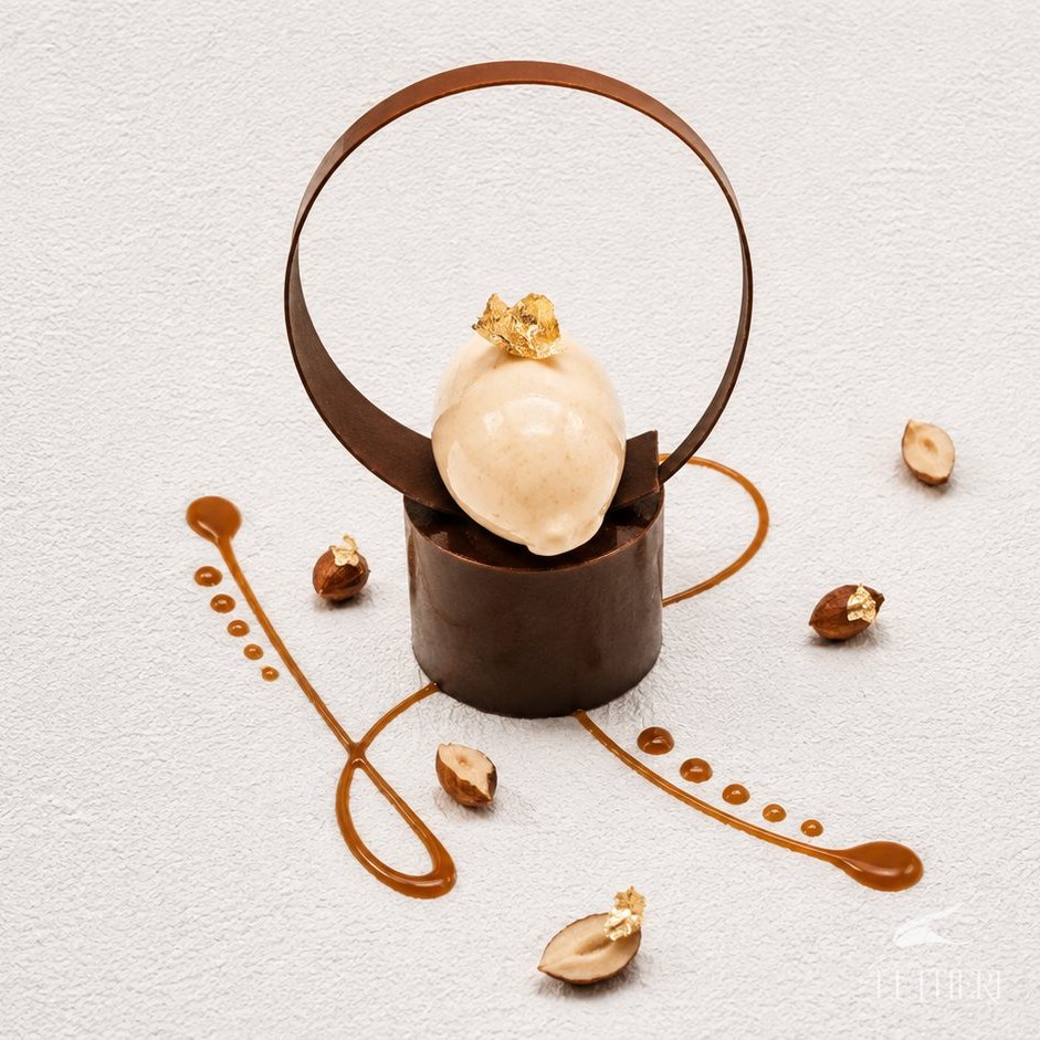 Dessert à l’assiette de chocolate