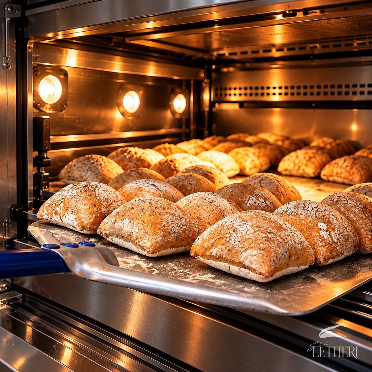 Ciabatta multigrãos saindo do forno